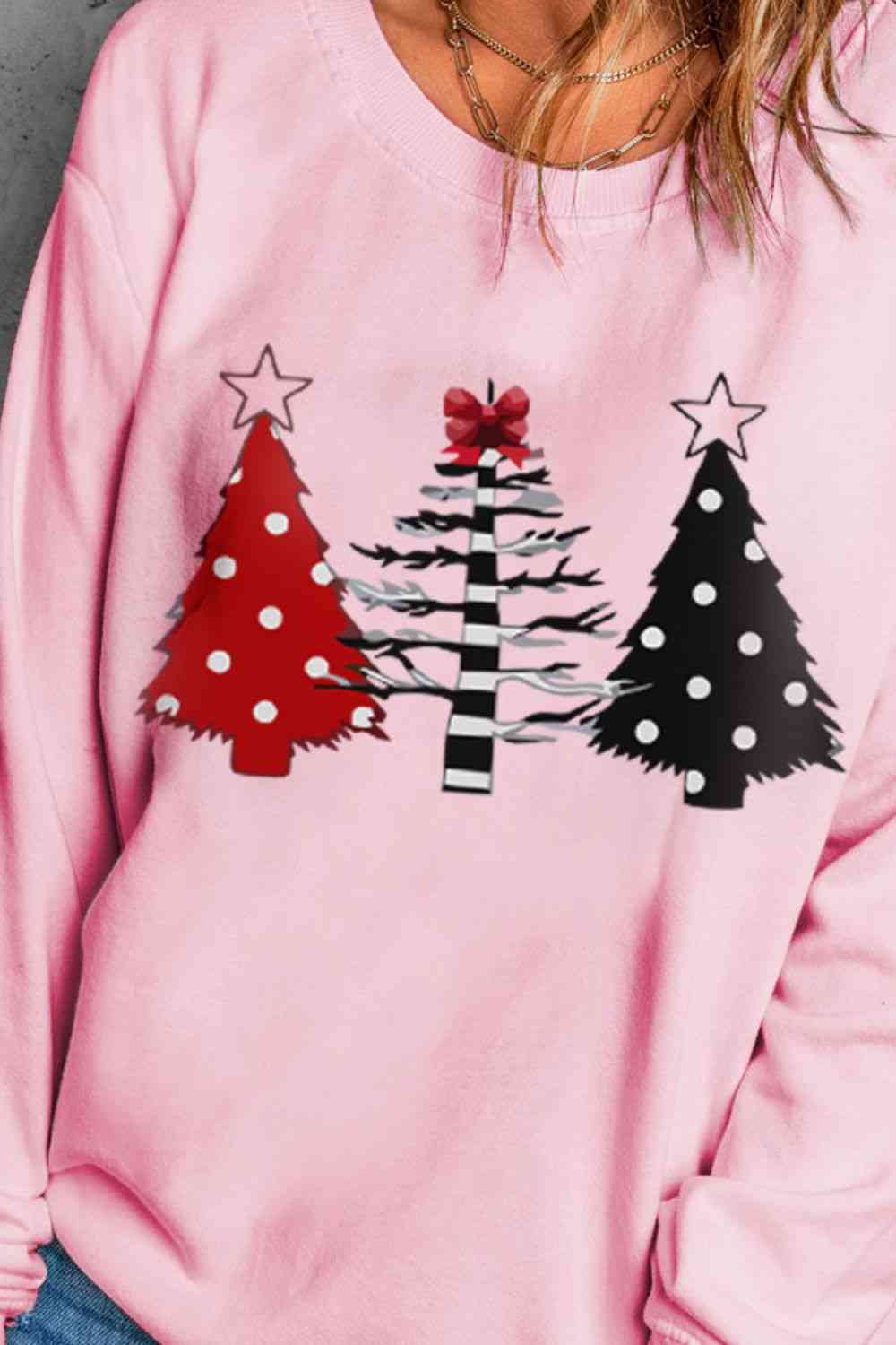 Christmas Tree Graphic Sweatshirt